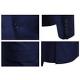 thumbnail image 1 of Conjunto de traje ajustado de 3 piezas para hombre, chaqueta sólida con un botón, chaleco, pantalones, conjunto de negocios, 1 of 2