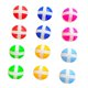 thumbnail image 1 of 12 piezas de pelotas de golf adhesivas, mini pelotas de gancho y bucle, juguete ligero y portátil de nailon PP Cinta blanca, 1 of 6