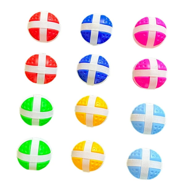 12 piezas de pelotas de golf adhesivas, mini pelotas de gancho y bucle, juguete ligero y portátil de nailon PP Cinta blanca