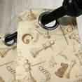 thumbnail image 3 of Ambesonne Beige Grommet Curtain, Retro Chess Game Pieces, 50" x 120", Beige, 3 of 6