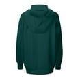 thumbnail image 4 of UJNDER Women's Hooded Sweatshirt 2025 Solid Color High Collar Side Pocket Pullover Long Sleeve Casual Dark Green S, 4 of 9