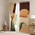 thumbnail image 3 of Manfei Modern Abstract Aesthetic Blackout Curtains Set of 2 (52x84 Each),Geometric Artistic Window Curtains,Beige Brown Ombre Curtains and Drapes For Children,Breathable Home Decor, 3 of 6