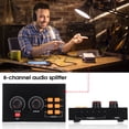 thumbnail image 1 of E821 Audio Distributor Passive 8 Input 1 Output Low Noise 8 Channels HiFi Sound Audio Converter for Live Streaming, 1 of 8
