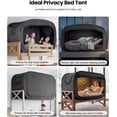 thumbnail image 4 of Bed Tent Twin Bed Canopy Portable Dream Tent for Adult Indoor Sleeping Tents with 2 Doors Breathable Private Space Tents, Black, 4 of 8