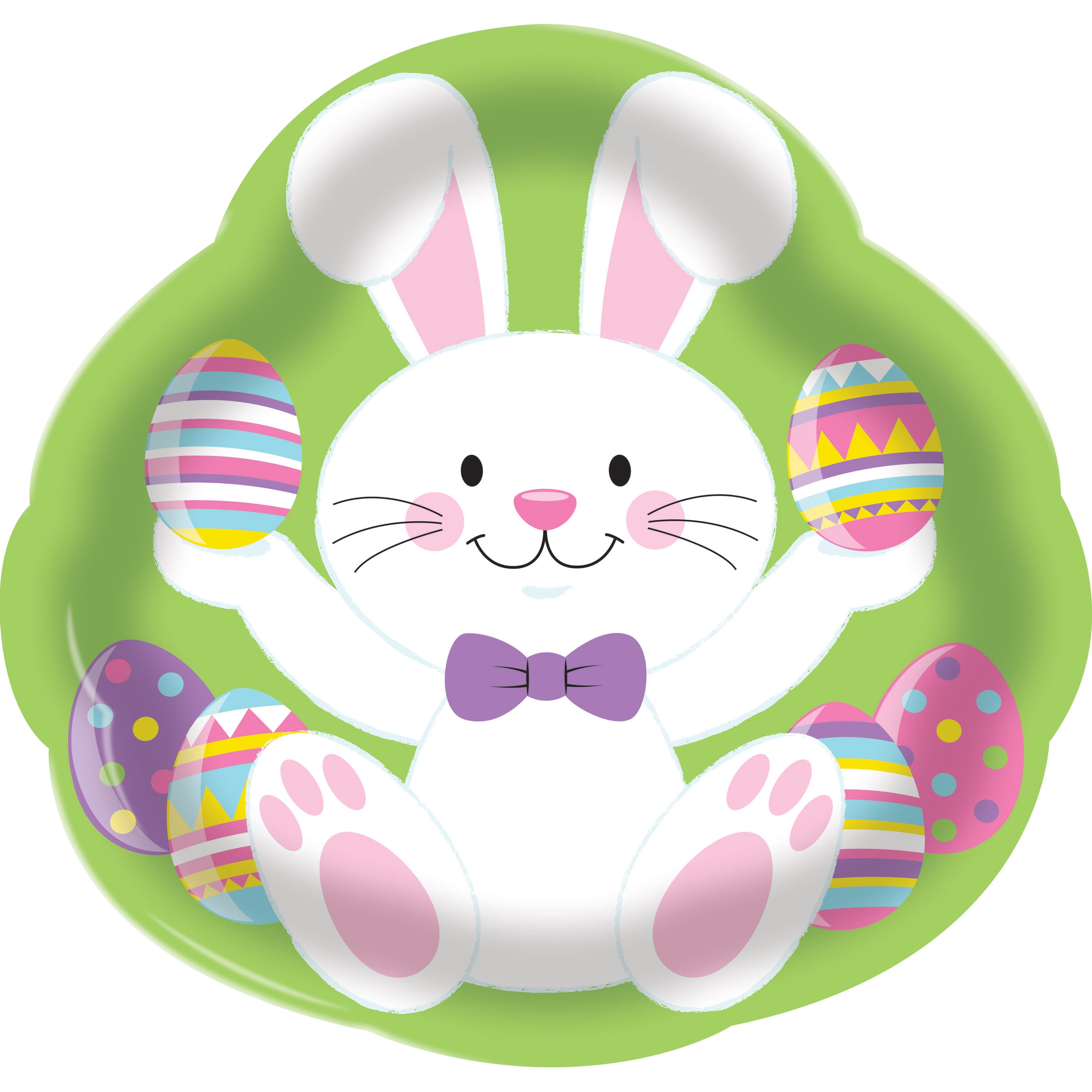 Easter Bunny Plastic Trays, 3 Count
