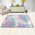 thumbnail image 2 of SKYSONIC 36x24in Summer Tropical Leaves Area Rug, Fantastic Palm Leaves Non-Slip Floor Carpet for Indoor Living Dining Room Bedroom, 2 of 7