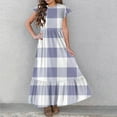 thumbnail image 4 of Tranfacy Robes d'Été pour Ados, Robes d'Été pour Filles, Robe d'Été pour Filles de 6 à 12 Ans à Manches Courtes, Col Rond, Décontractée, à Pois, Robe Longue Ample et Confortable, 4 of 7