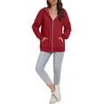 thumbnail image 7 of Women Oversized Hooded Zip Up Cardigan Sweatshirts Long Sleeve Hoodie Casual Lightweight Sweater Fashion Jacket, Red, M, 7 of 7