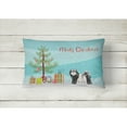 thumbnail image 2 of Carolines Treasures CK3489PW1216 Tibetan Terrier Christmas Tree Canvas Fabric Decorative Pillow, 12H x16W, multicolor, 2 of 4