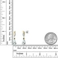 thumbnail image 6 of Gem Stone King 925 Silver and 10K Yellow Gold White Created Sapphire and Blue Sapphire and White Lab Grown Diamond Earrings for Women | 3.23 Cttw | Gemstone September Birthstone | Pear Shape 9X6MM, 6 of 6