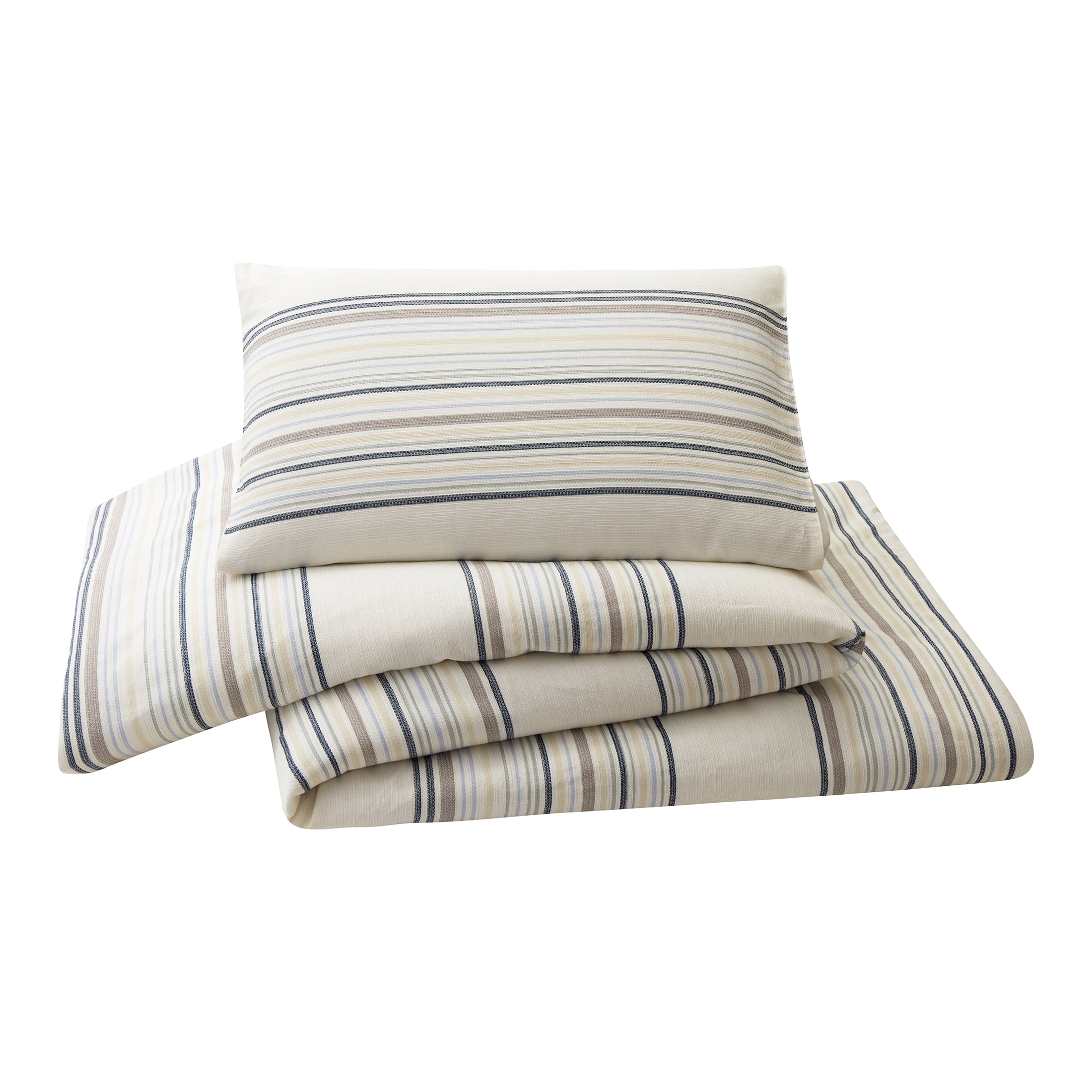 Better Homes & Gardens 2-Piece Blue Yarn Dye Stripe Comforter Set, Blue, Twin/Twin XL, All Ages