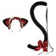 thumbnail image 5 of Conjunto de diadema y cola, accesorios para disfraces, decoración para niños y adultos, tocado, Cosplay, orejas de animales, regalo, cola de gato, dis negro rojo Fernando Disfraz de juego de cosplay, 5 of 7