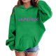 thumbnail image 1 of Moonsky Sudadera con capucha y cordón HUNTRX, estampado de grupo de chicas coreanas, jersey corto, suave y cómodo, top de manga larga para primavera y otoño. Verde 140, 1 of 5