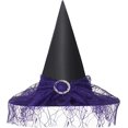 thumbnail image 1 of Sombreros de bruja JAMW para mujer accesorios de disfraces de Halloween plegable, 1 of 2