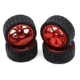 thumbnail image 1 of Llanta de Metal de 65mm + neumáticos de goma de alto agarre compatibles con 144001 A959 A959-b 124019 124018 Rc Car Par, 1 of 5