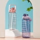 thumbnail image 2 of Botella de agua de 2L con marcador y pajita Botella de agua de gran capacidad con asa Reutilizable a prueba de fugas, 2 of 8