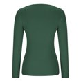 thumbnail image 6 of Amidoa V-Neck Womens Sweaters Cheeky Green Long Sleeve Slim Light Tie Front Sweaters Womens Cardigan Sweaters L, 6 of 8