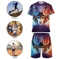 thumbnail image 4 of The Flash Boys Short Sleeve T-Shirt And Shorts Outfit Set Activewear Mesh Short Set for Kids, 4 of 7