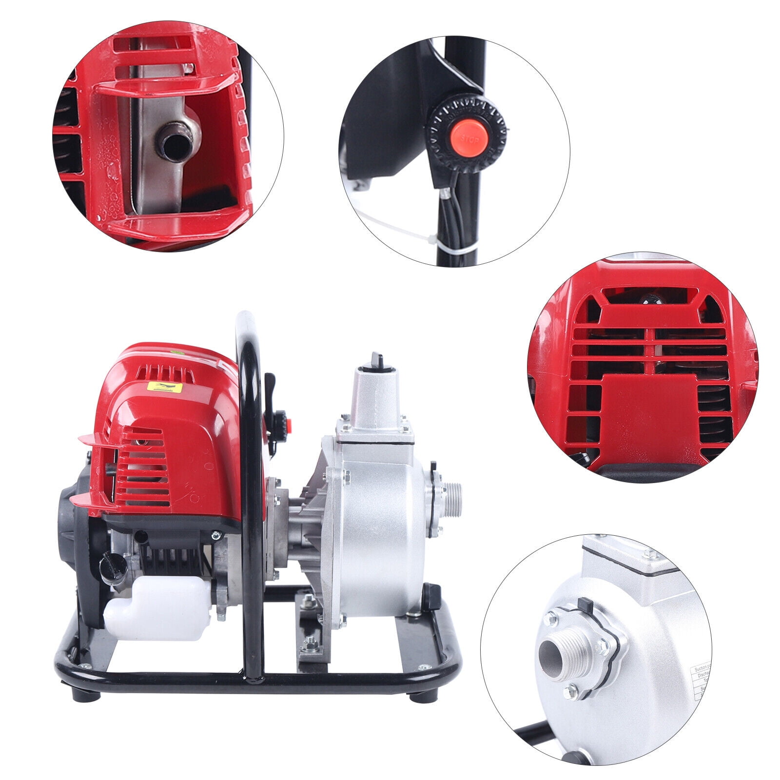DENEST 1" 4 Stroke Gas Powered Water Pump High Pressure Irrigation Water Pump Transfer