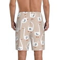 thumbnail image 3 of Gaeub White Goose Printed Men's Short Pajama Pants, Lightweight Lounge & Sleep Bottoms Keep You Cool - Small, 3 of 9