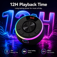 thumbnail image 6 of Portable Bluetooth Speaker IPX7 Waterproof, Mini Shower Speaker with Suction Cup, 360° Stereo Sound, 12H Playtime, Party Speaker Bluetooth 5.3, Rgb LED, Hands-Free Calls, for Pool, Beach, Bike, Gifts, 6 of 9