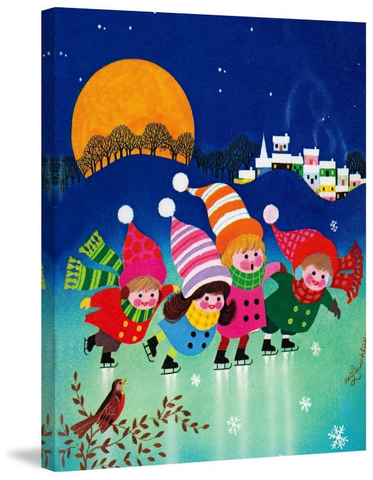 Marmont Hill "Skating" by Curtis Painting Print on Canvas