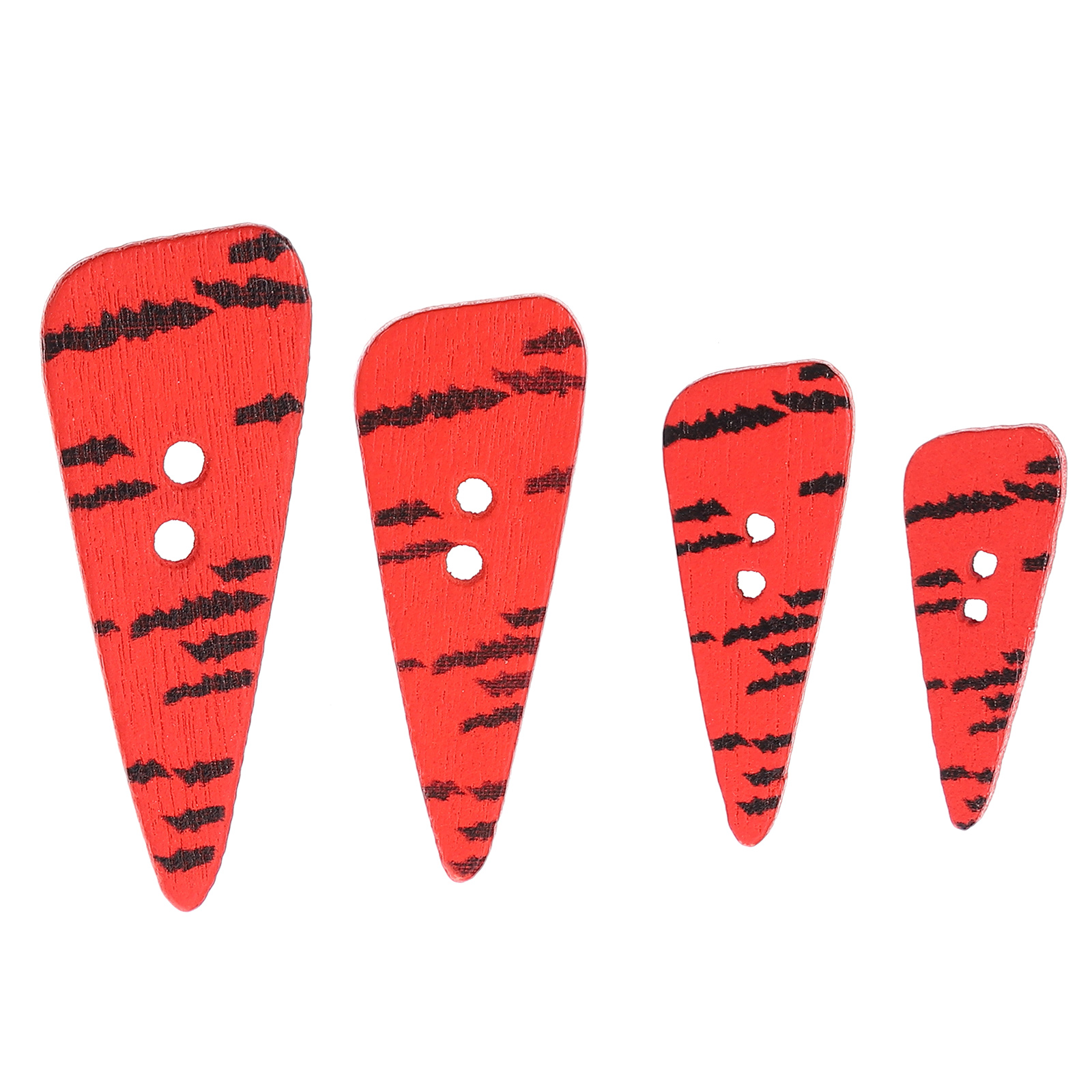 Tinksky 200pcs Delicate Wooden Buttons Two Holes Carrot Buttons DIY Sewing Buttons