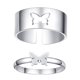 thumbnail image 3 of 2 unids Chic Anillo de dedo Decoración de Dedo Joyería Joyería para Dama (Plata), 3 of 7