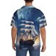 thumbnail image 3 of Fotbe Moonlit Night Sea Sailboat Camisa Estampada de Manga Corta para Hombre, Casual de Verano, Estilo Playero, Sin Arrugas-Medium, 3 of 5
