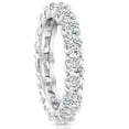 thumbnail image 3 of Pompeii 2 Ct Lab Created Moissanite Eternity Ring Womens Wedding Band 14k White Gold, 3 of 4