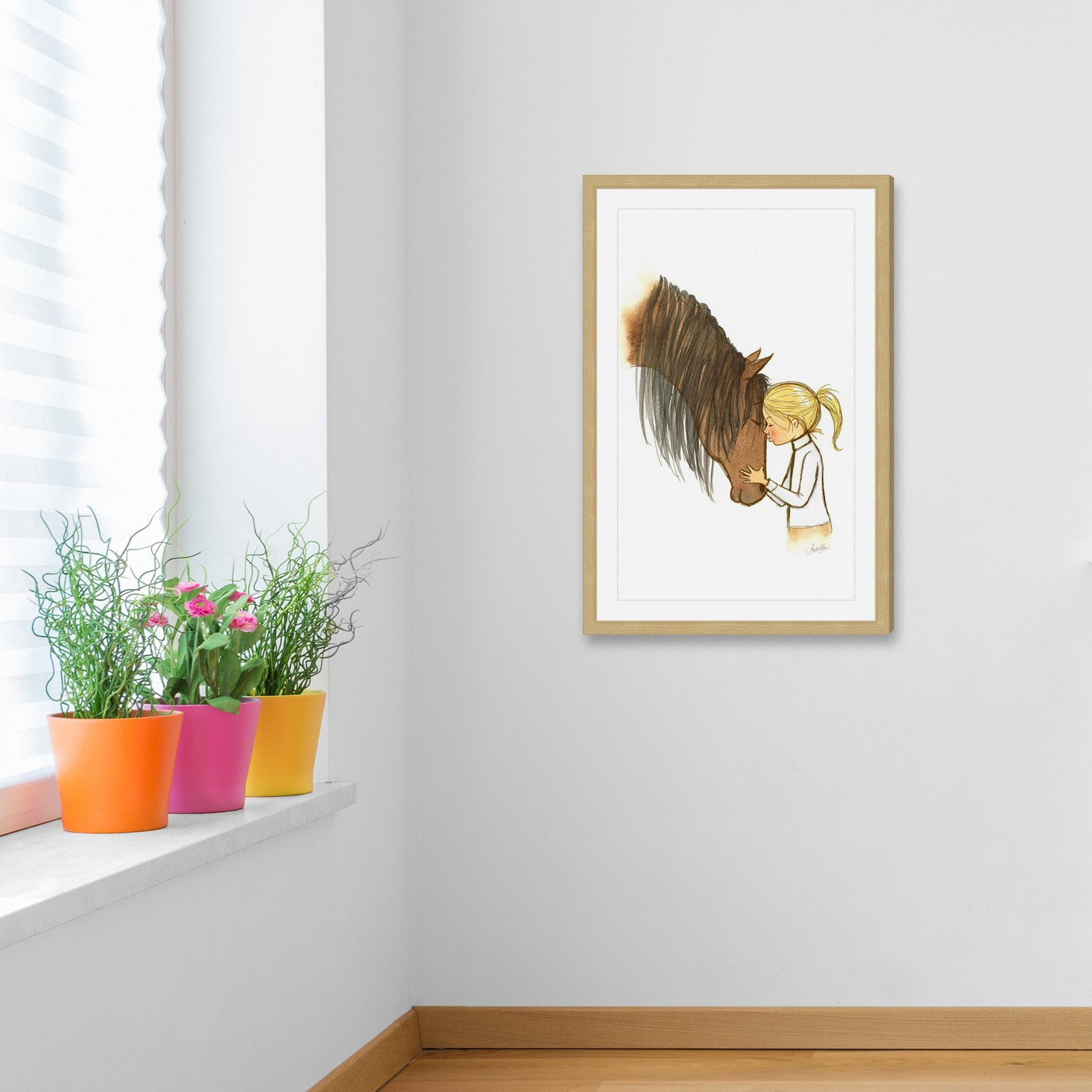 Marmont Hill "Equestrian Girl" By Phyllis Harris Framed Painting Art Print, 12.0" x 1.5"