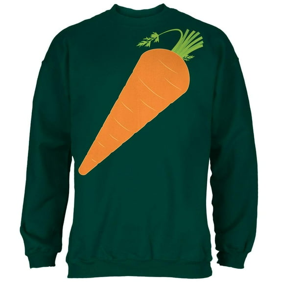 Halloween Vegetable Carrot Costume Mens Sweatshirt Forest Green X-LG