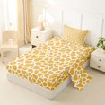thumbnail image 2 of Castle Fairy Teens Minimalist Giraffe Pattern Twin Sheets 3pcs,Animal Print Bedding,Orange White,1 Fitted Sheet, 1 Flat Sheet and 1 Pillowcase, 2 of 6