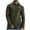 Olive Green, variant on Wyobmus Mens Solid Long Sleeve Shirt Fashion Button Collared Tops With Pocket Khaki