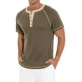 thumbnail image 2 of Playera Casual Moda Henley Waffle Manga Corta Para Hombre, 2 of 7