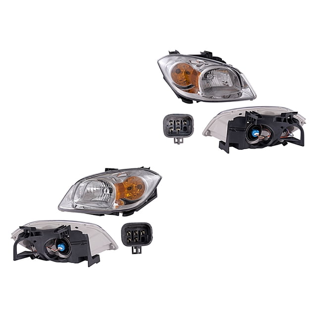 Par de Faros DEPO 2005 A 2010 Chevrolet Fondo Cromado Base