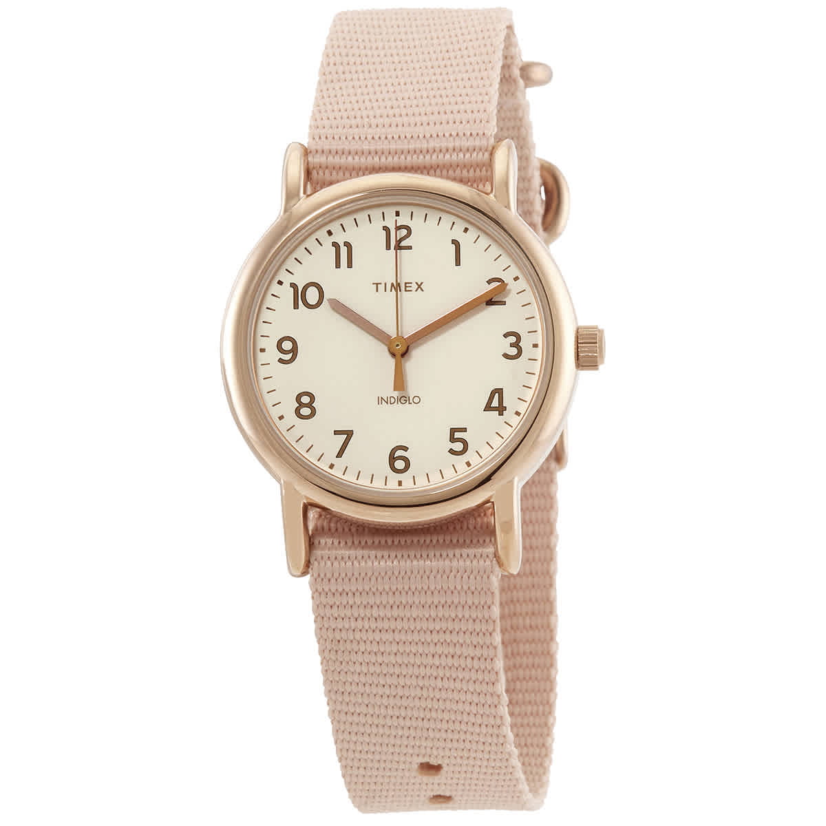 Timex Women's Pink & Gold Toned Water Resistant Wristwatch WORKING!