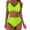 #2_Green, variant on Women's High Waisted Bikini Set - Push Up Twist Front Top & Comfort Bottoms, Tummy Control Two Piece Swimwear for Beach & Pool