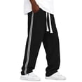 thumbnail image 2 of Dagugfen Athletic Pants for Men Loose Fitted Drawstring Elastic Waist Summer Outdoor Basketball Workout Full Length Pants for Men, 2 of 6
