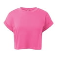 thumbnail image 4 of SHITINN Loose Casual Round Neck Solid Color Short Sleeved T Shirt for Women Women Short Sleeve Tops Women Clothing Casual Womens Tops, 4 of 5