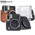 thumbnail image 2 of Protective Case for Fujifilm Instax Mini 40 Instant Film Camera, Premium Leather Bag/Clear Cover with Removable Adjustable Strap Clear Crystal Case, 2 of 5
