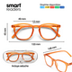 thumbnail image 4 of Lentes de Lectura B+D Smart SQ2 Readers Naranaja, 4 of 6