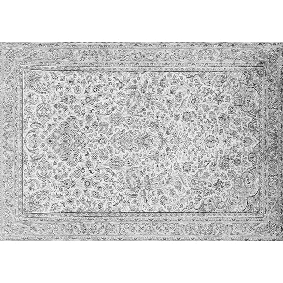 Ahgly Company Indoor Rectangle Persian Gray Traditional Area Rugs, 5' x 7'