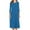 A01996-Blue, variant on CALAFEBILA Summer Dresses for Women 3/4 Sleeve Solid Color Midi Sun Dress Slim Long Boho Dresses