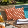 thumbnail image 5 of Outdoor Waterproof Pillow Covers Lovely Polka Dots on Orange Throw Cushion Case，Wave Point Vintage Linen Pillowcase for Bed,Sofa,Couch, Patio Furniture, 16x16 in, 2Pack Decorative Pillows, 5 of 9