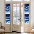 thumbnail image 2 of Navy Blue Ombre Window Privacy Film, Modern Moire Abstract Art Luxury Static Cling UV Sun Blocking Heat Control Window Tint Day and Night, Non-Adhesive One Way Windows Privacy Cover 17.7''x78.7'', 2 of 7