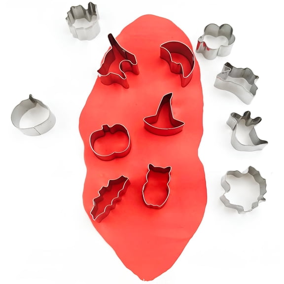ACDANC 2026 New Halloween Cookie Cutters Set,12Pcs Mini Halloween Cookie Cutters Stainless Steel - Pumpkin,Ghost,Bat,Witch'S Hat,Cat and More for Baking, Parties, Halloween, Cookies