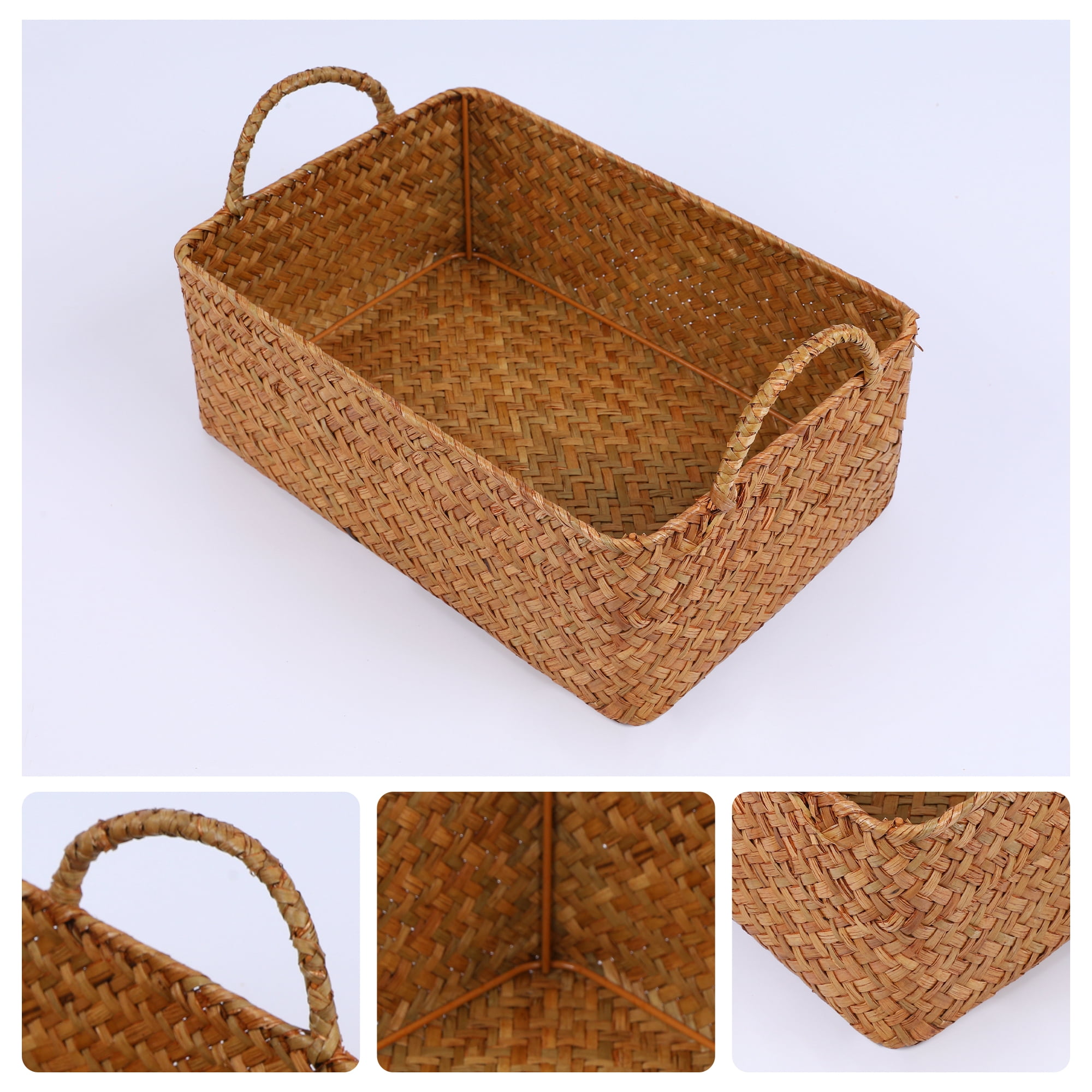Unique Bargains 1 Pack Basket for Organizing Storage Basket Brown 12.2*8.3*4.5in