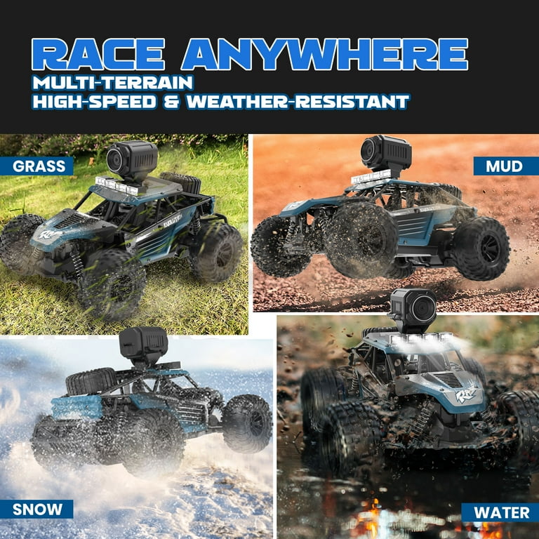 RC Cars High Speed Remote Control Car with 1080P HD Camera 1 16 Scales 4WD Off Road Monster RC Truck Toy Gifts for Kids Adults