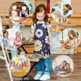 thumbnail image 6 of Pioneer Flower Floral Print Pattern Kids Aprons for Girls and Boys,Adjustable Neck Strap Toddler Aprons for Kids Cooking Baking, 6 of 7
